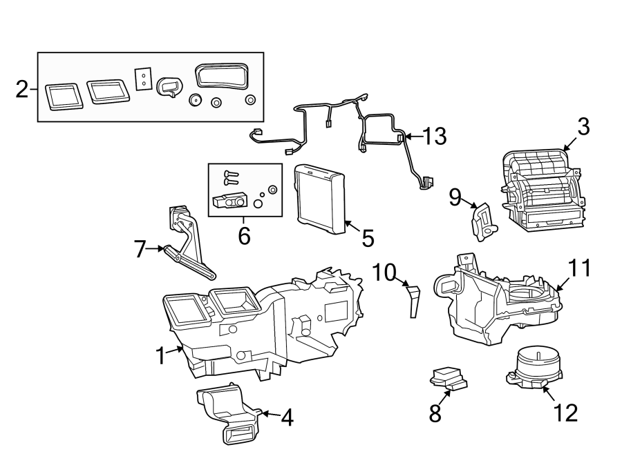 6AIR CONDITIONER & HEATER. EVAPORATOR & HEATER COMPONENTS.https://images.simplepart.com/images/parts/motor/fullsize/TM13135.png