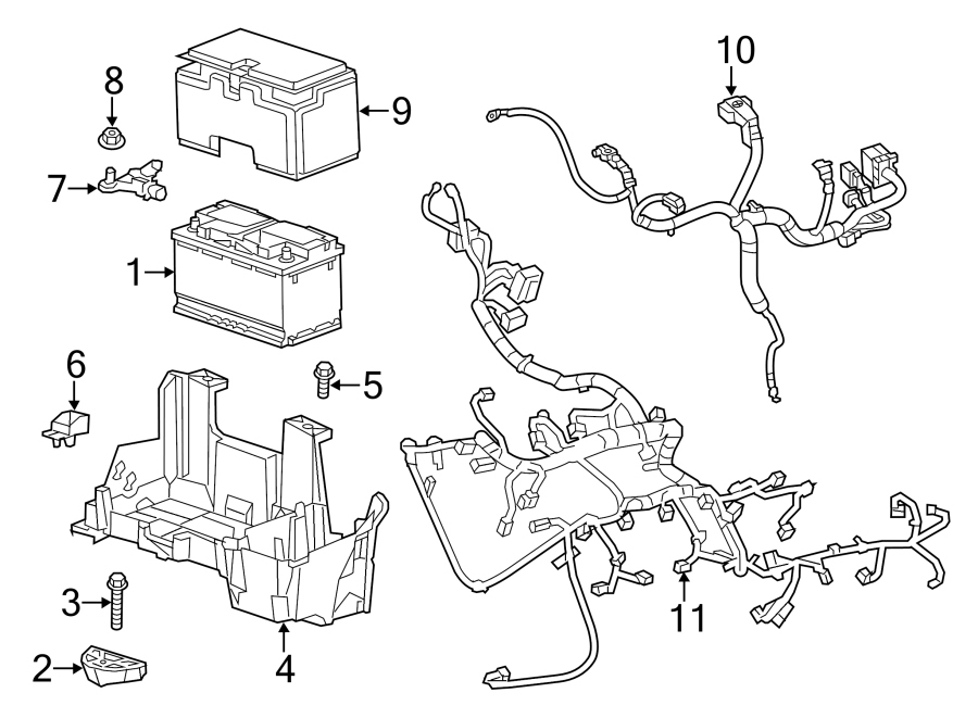 Diagram BATTERY. for your 2017 Dodge Charger 5.7L HEMI V8 A/T RWD Daytona Sedan 