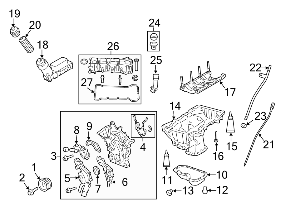 Diagram ENGINE PARTS. for your 2014 Ram ProMaster 3500  Base Cutaway Van 