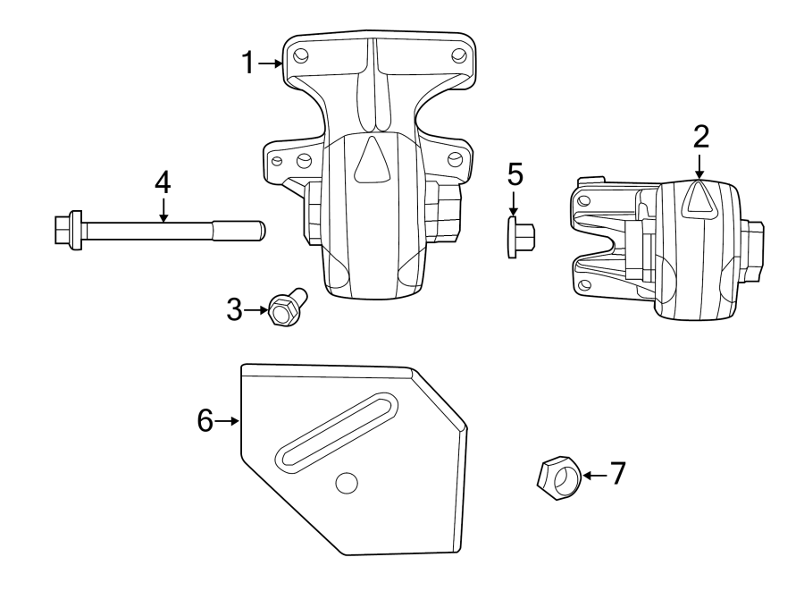 Diagram ENGINE & TRANS MOUNTING. for your Chrysler 300M  