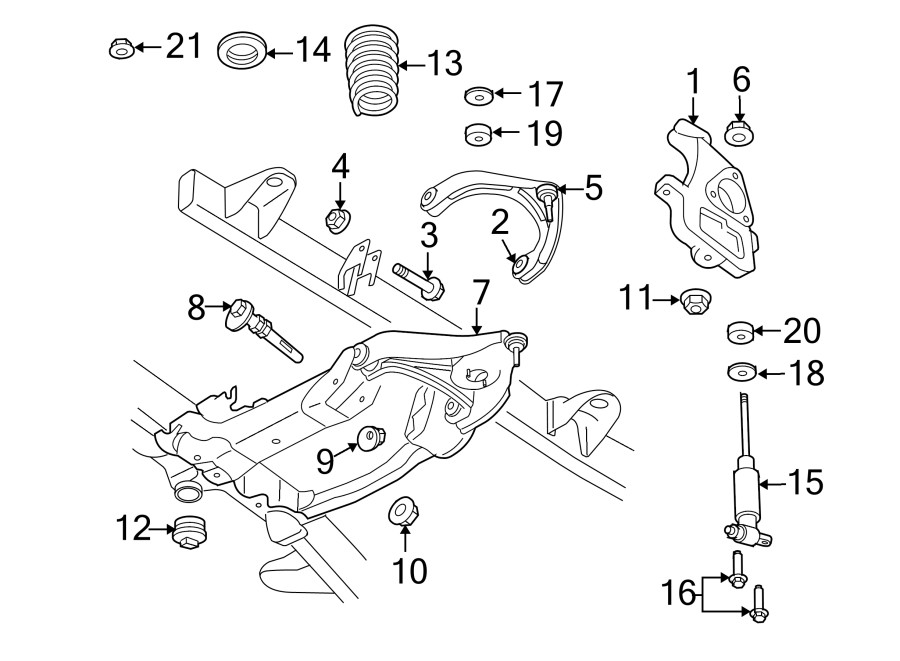 FRONT SUSPENSION. SHOCKS & SUSPENSION COMPONENTS.