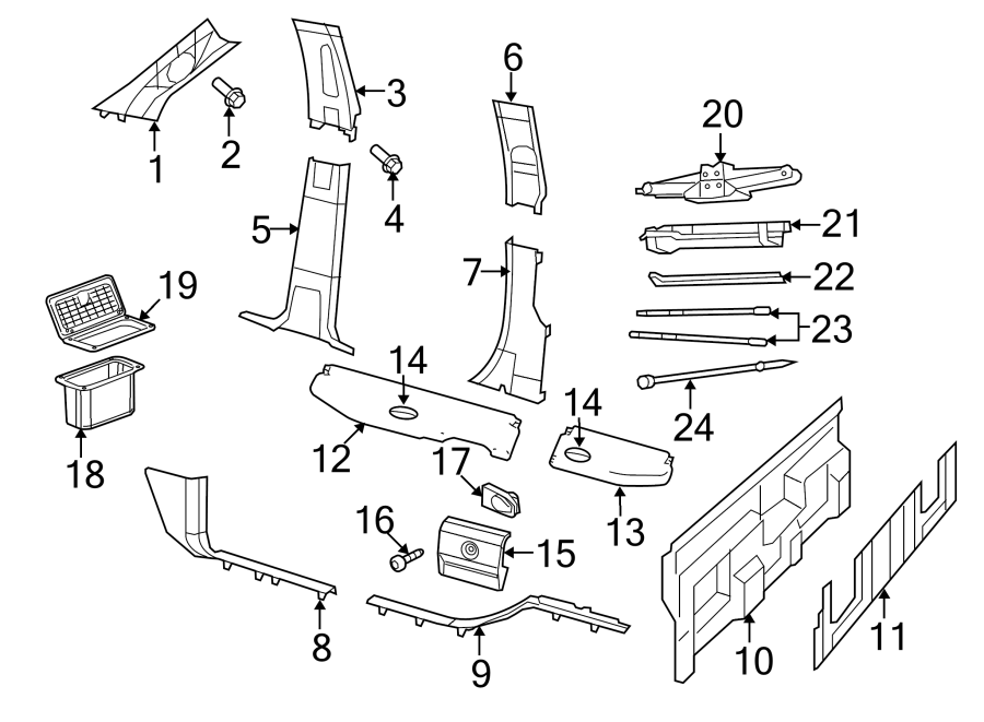 Diagram INTERIOR TRIM. for your Ram 1500  