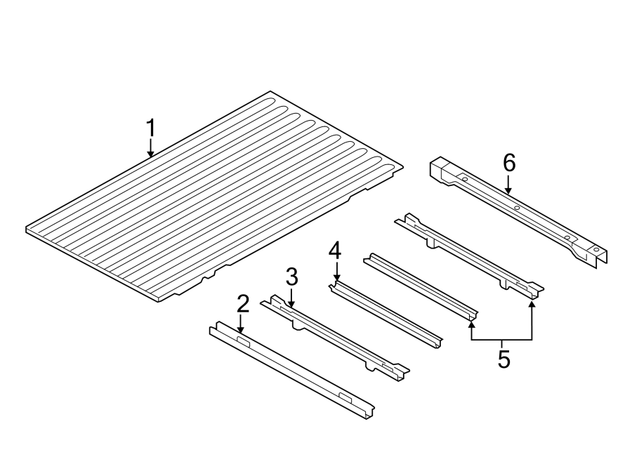 Diagram PICK UP BOX. FLOOR. for your 2018 Ram 1500 5.7L HEMI V8 A/T RWD Lone Star Extended Cab Pickup Fleetside 