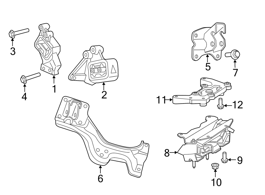 Diagram ENGINE & TRANS MOUNTING. for your 2019 Ram ProMaster 1500   