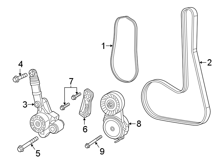 Diagram Belts & pulleys. for your 2016 Jeep Wrangler   