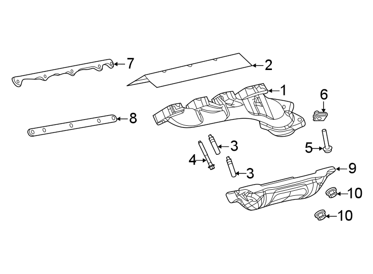 Diagram EXHAUST SYSTEM. MANIFOLD. for your 2001 Jeep Grand Cherokee   