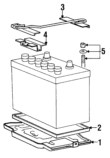 Diagram BATTERY. for your 1984 Dodge Conquest 2.6L M/T Base Hatchback 