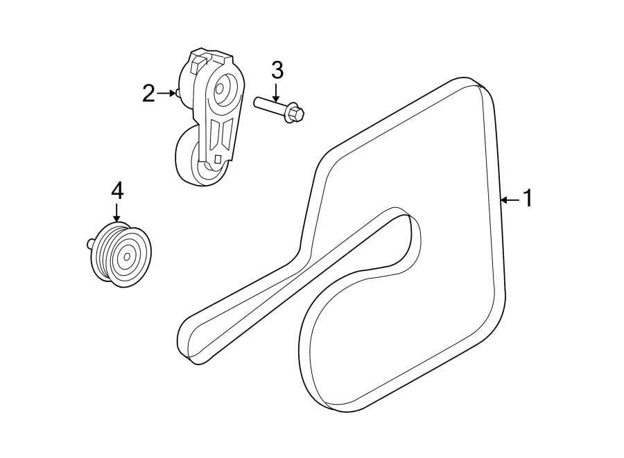 Diagram BELTS & PULLEYS. for your 1993 Jeep Wrangler   