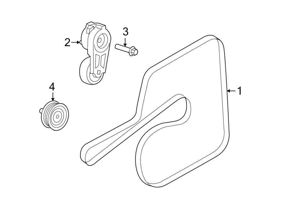 Diagram BELTS & PULLEYS. for your 2022 Jeep Wrangler   