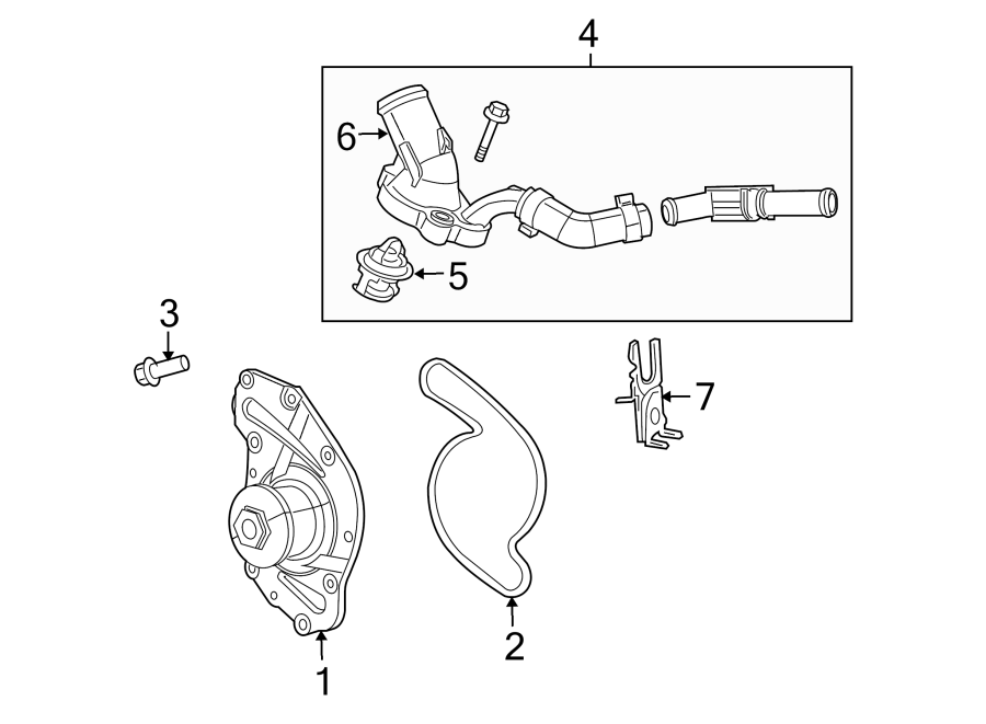 Diagram WATER PUMP. for your Jeep