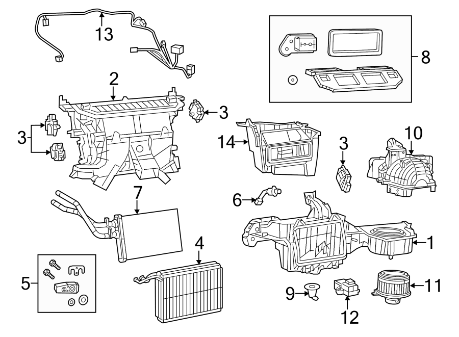 13AIR CONDITIONER & HEATER. EVAPORATOR & HEATER COMPONENTS.https://images.simplepart.com/images/parts/motor/fullsize/UP08072.png