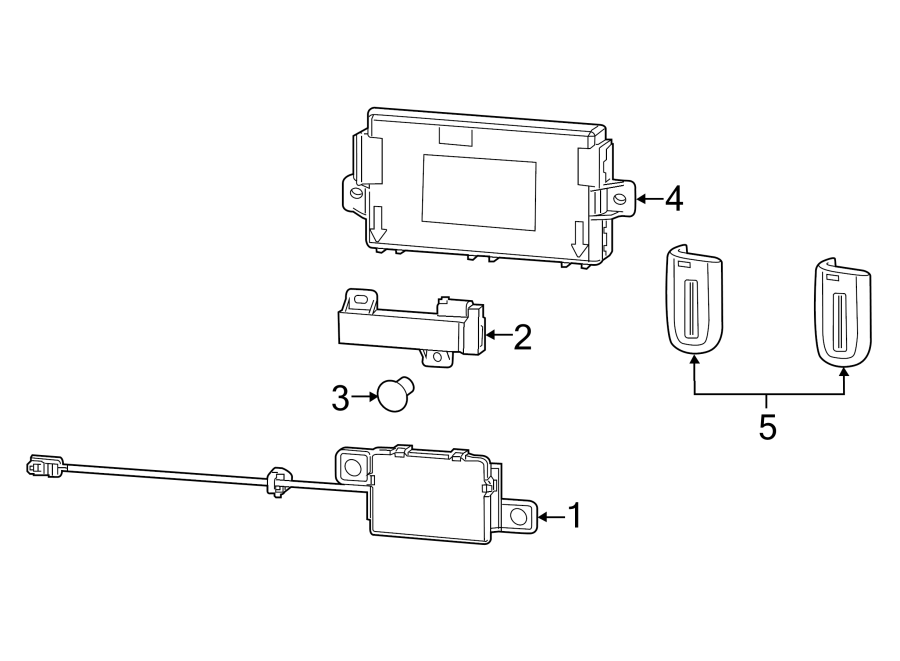 Diagram KEYLESS ENTRY COMPONENTS. for your Dodge