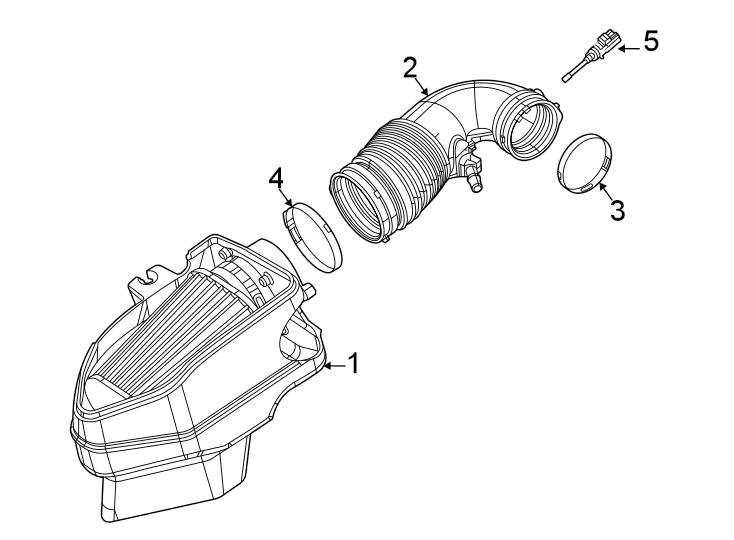 Diagram Air intake. for your 2023 Chrysler Pacifica   