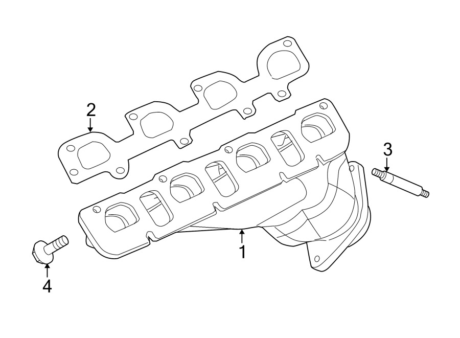 Diagram EXHAUST SYSTEM. MANIFOLD. for your 1995 Jeep Grand Cherokee   