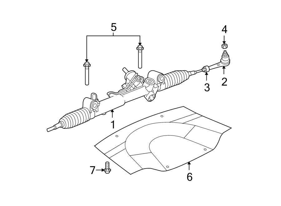 Diagram STEERING GEAR & LINKAGE. for your 2016 Dodge Challenger 3.6L Pentastar V6 A/T SXT Plus Coupe 