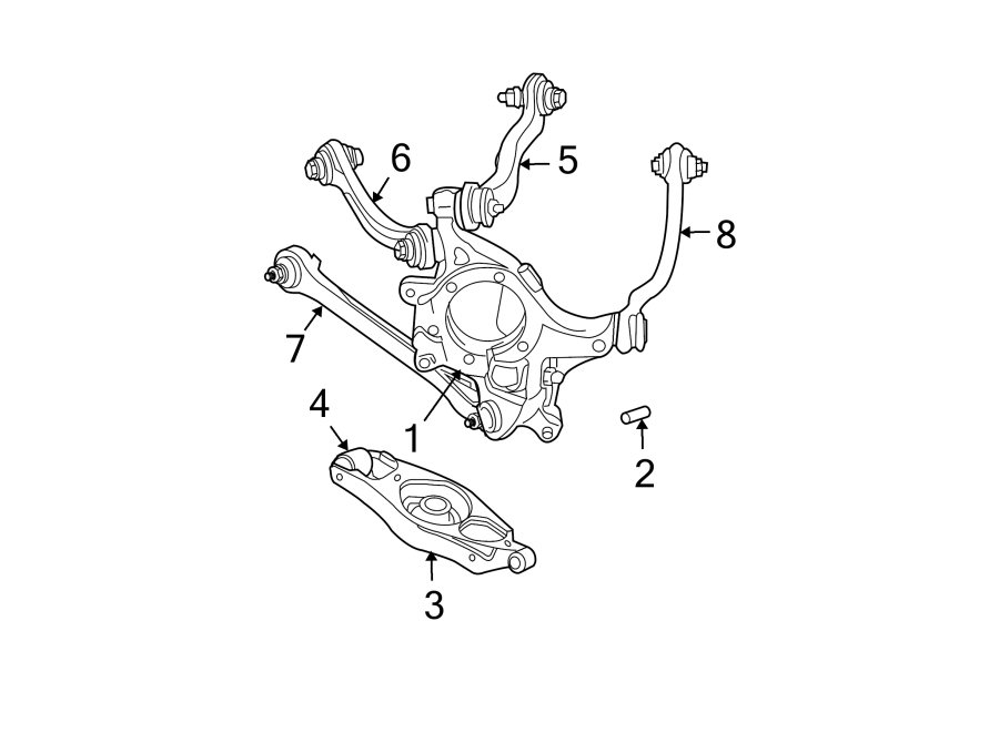 Diagram REAR SUSPENSION. SUSPENSION COMPONENTS. for your 2017 Dodge Challenger 6.2L HEMI V8 A/T RWD SRT Hellcat Coupe 