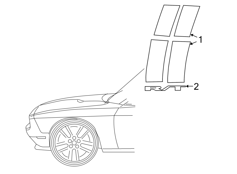 Diagram STRIPE TAPE. for your Dodge Challenger  