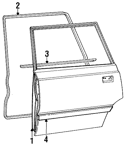 Dodge Colt Door Weatherstrip. EXTERIOR, Left, REAR, TRIM - MB257791 ...