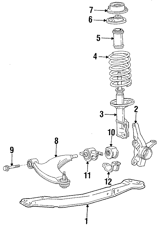 FRONT SUSPENSION. SUSPENSION COMPONENTS. Diagram