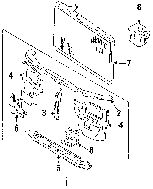 7RADIATOR & COMPONENTS. RADIATOR SUPPORT.https://images.simplepart.com/images/parts/motor/fullsize/UP92060.png