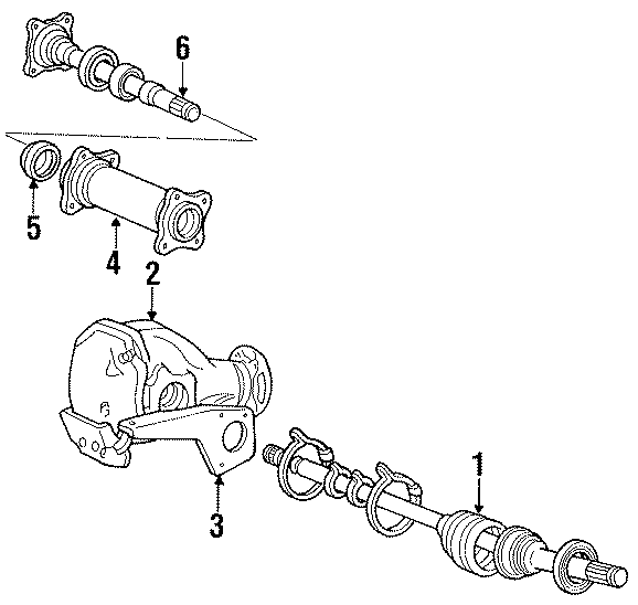 Diagram FRONT SUSPENSION. CARRIER & FRONT AXLES. for your 1991 Dodge Ram 50 2.4L M/T 4WD SE Standard Cab Pickup Fleetside 