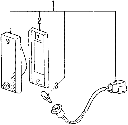 Diagram REAR LAMPS. SIDE MARKER LAMPS. for your 1989 Dodge Raider 2.6L A/T 4WD Base Sport Utility 