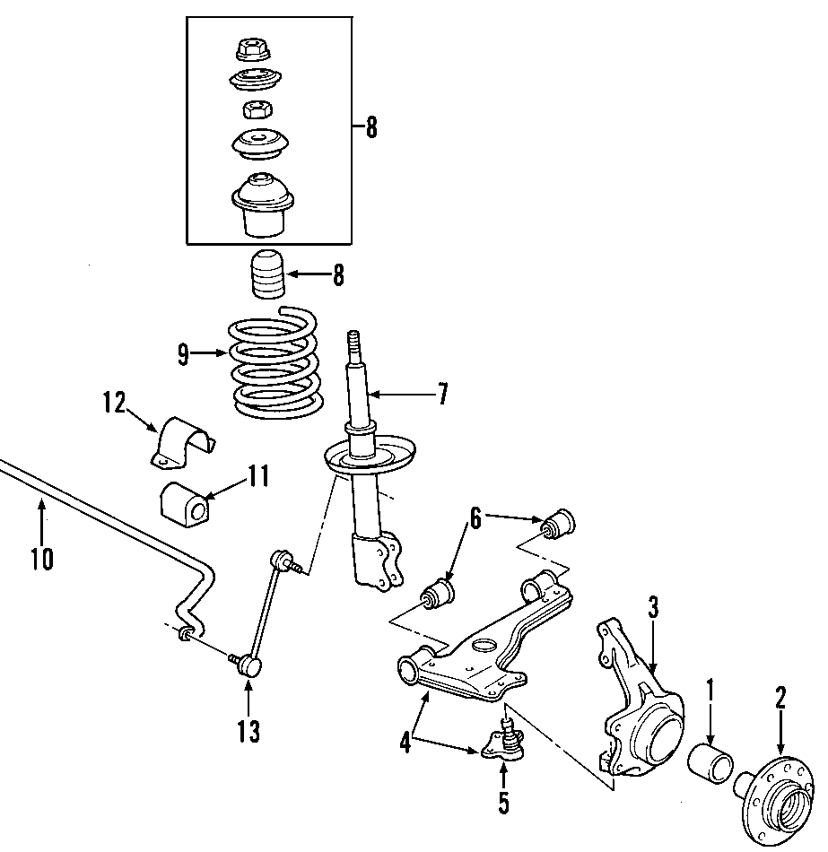 7FRONT SUSPENSION. LOWER CONTROL ARM. STABILIZER BAR. SUSPENSION COMPONENTS.https://images.simplepart.com/images/parts/motor/fullsize/V1P040.png