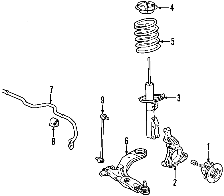 Diagram FRONT SUSPENSION. LOWER CONTROL ARM. STABILIZER BAR. SUSPENSION COMPONENTS. for your 2012 GMC Sierra 2500 HD 6.6L Duramax V8 DIESEL A/T 4WD SLT Crew Cab Pickup Fleetside 