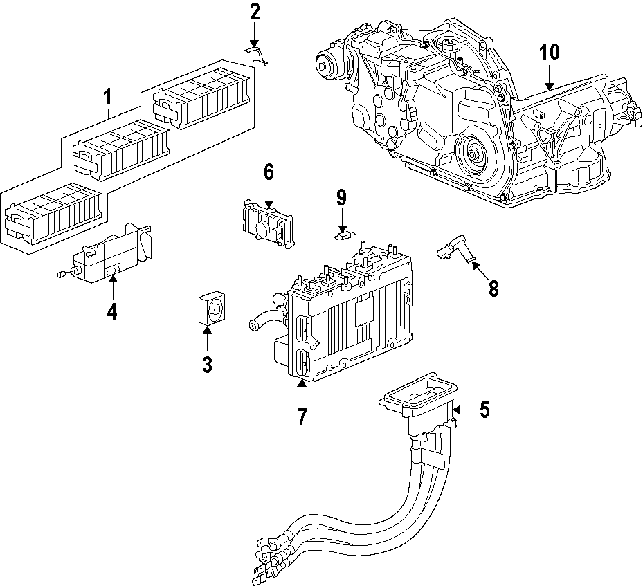 HYBRID COMPONENTS. COOLING SYSTEM. Diagram