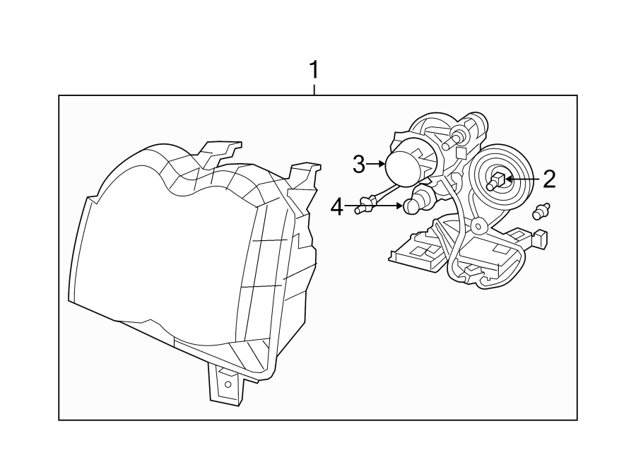 Diagram FRONT LAMPS. HEADLAMP COMPONENTS. for your 1997 Chrysler Concorde   