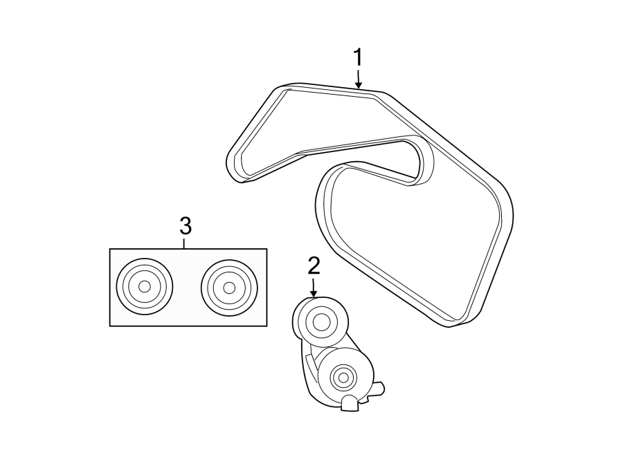 Diagram BELTS & PULLEYS. for your 2022 Jeep Wrangler   