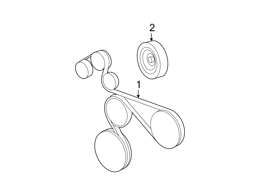 Diagram BELTS & PULLEYS. for your 2007 Jeep Wrangler   