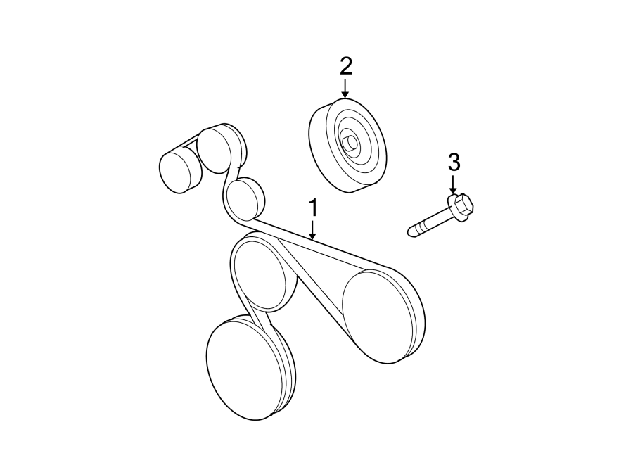 Diagram BELTS & PULLEYS. for your 2010 Jeep Wrangler   