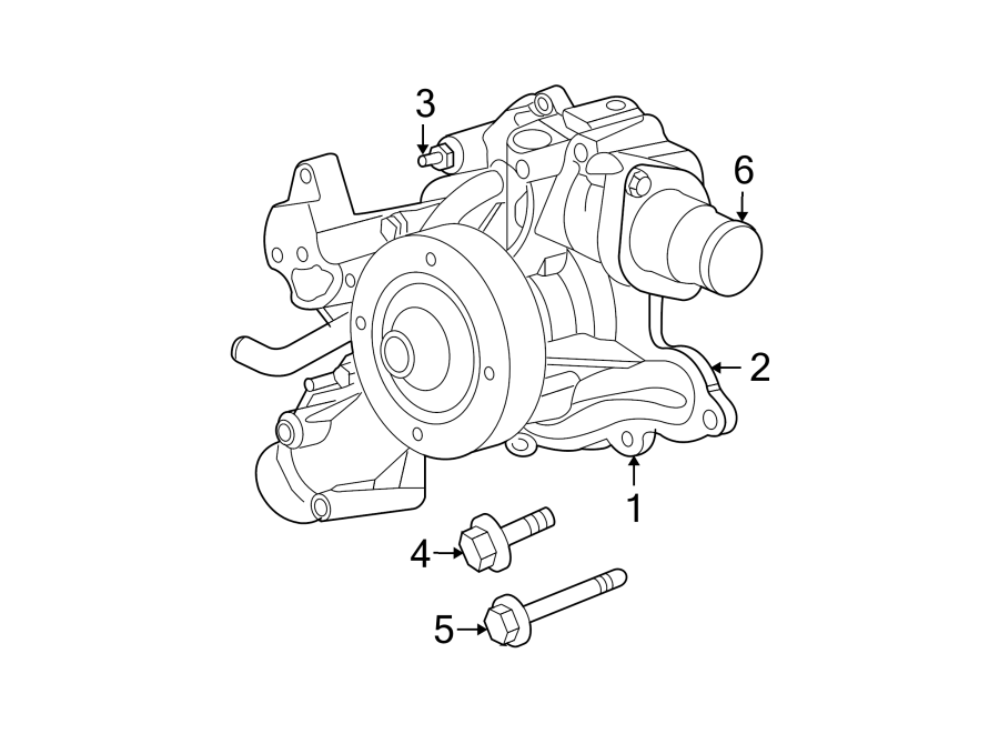 Diagram WATER PUMP. for your Jeep Grand Cherokee  