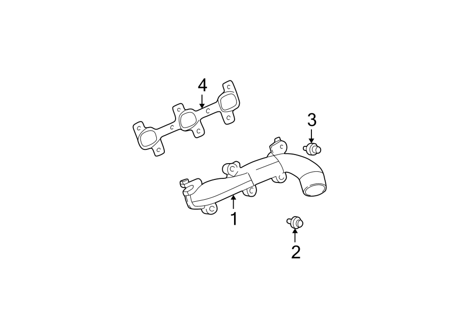 Diagram EXHAUST SYSTEM. EXHAUST MANIFOLD. for your 2024 Jeep Grand Cherokee   