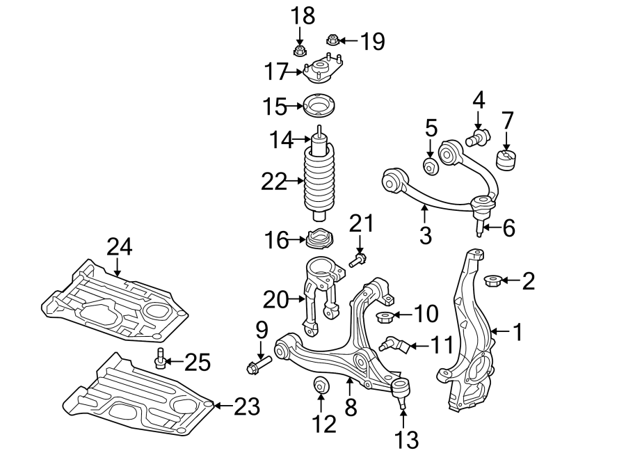 FRONT SUSPENSION. SUSPENSION COMPONENTS. Diagram