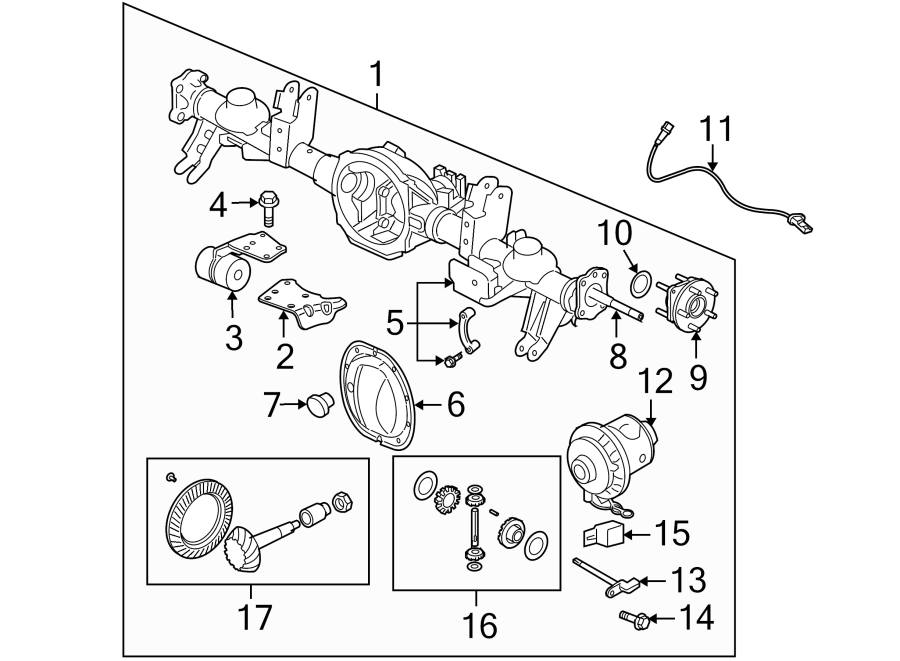 REAR SUSPENSION. AXLE HOUSING.