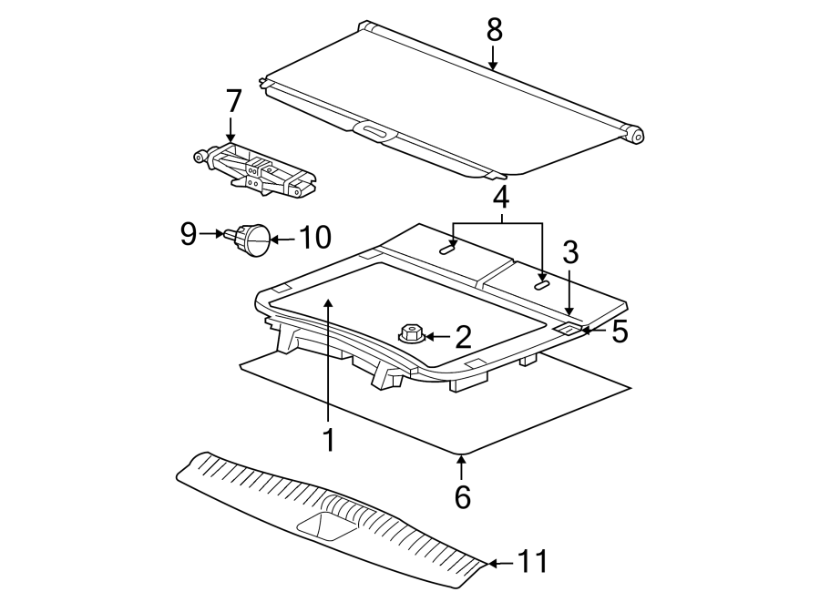 Diagram REAR BODY & FLOOR. INTERIOR TRIM. for your Eagle