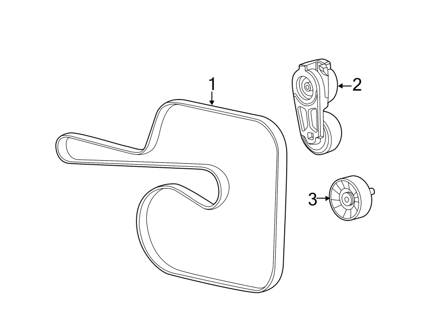 Diagram BELTS & PULLEYS. for your 1999 Jeep Wrangler   