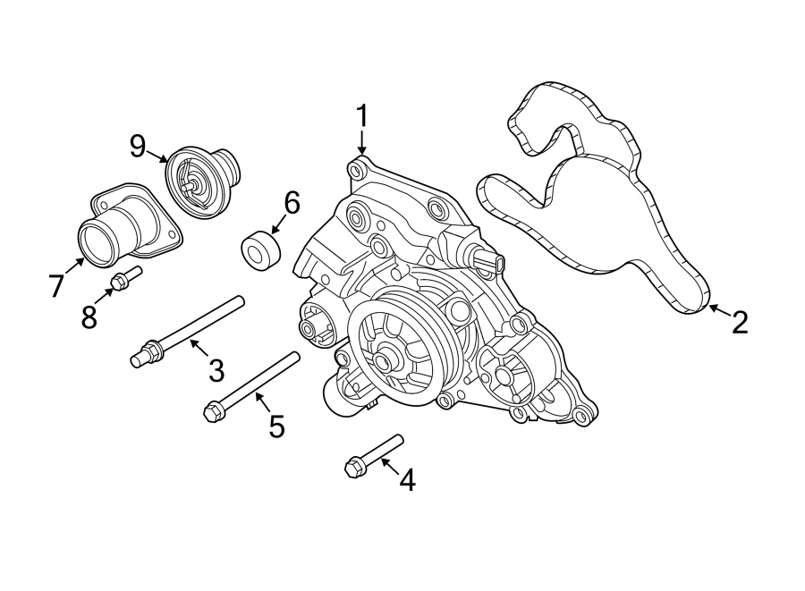 Diagram WATER PUMP. for your Chrysler 300M  