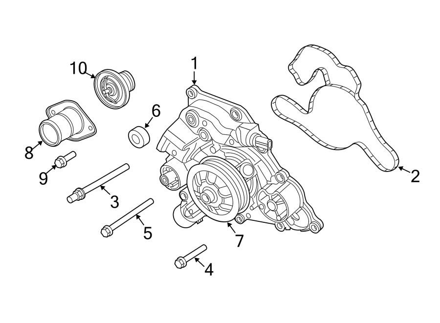 Diagram WATER PUMP. for your Chrysler 300M  