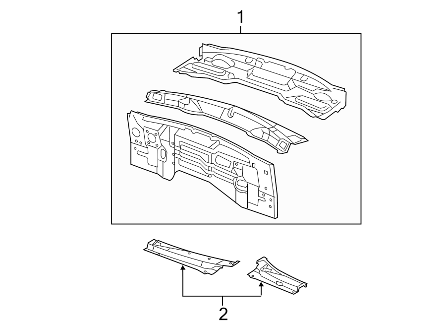 Diagram COWL. for your 2023 Dodge Durango 5.7L HEMI V8 A/T AWD R/T Sport Utility 