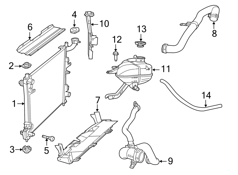 Jeep Grand Cherokee Radiator Support Baffle 68223541AA Mopar Parts