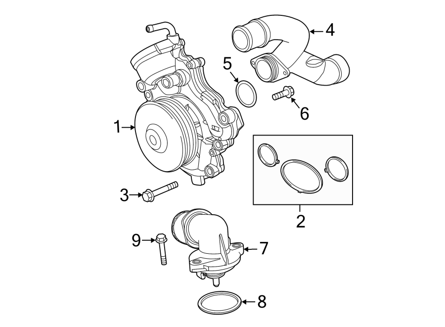 Diagram WATER PUMP. for your 2019 Jeep Wrangler   