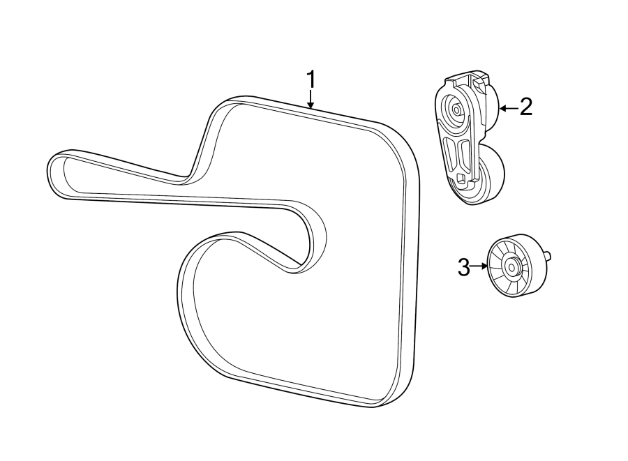 Diagram BELTS & PULLEYS. for your 2012 Jeep Wrangler   