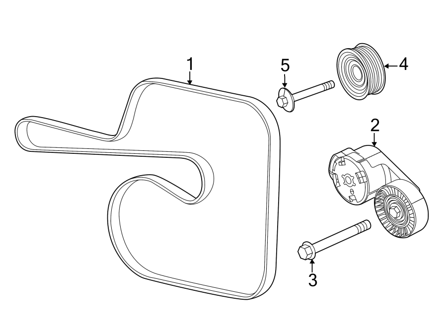 Diagram BELTS & PULLEYS. for your 1995 Jeep Wrangler   