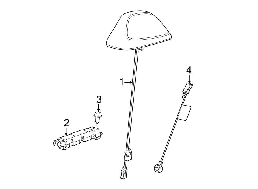 Diagram ANTENNA. for your 2018 Jeep Grand Cherokee 5.7L HEMI V8 A/T AWD Trailhawk Sport Utility 