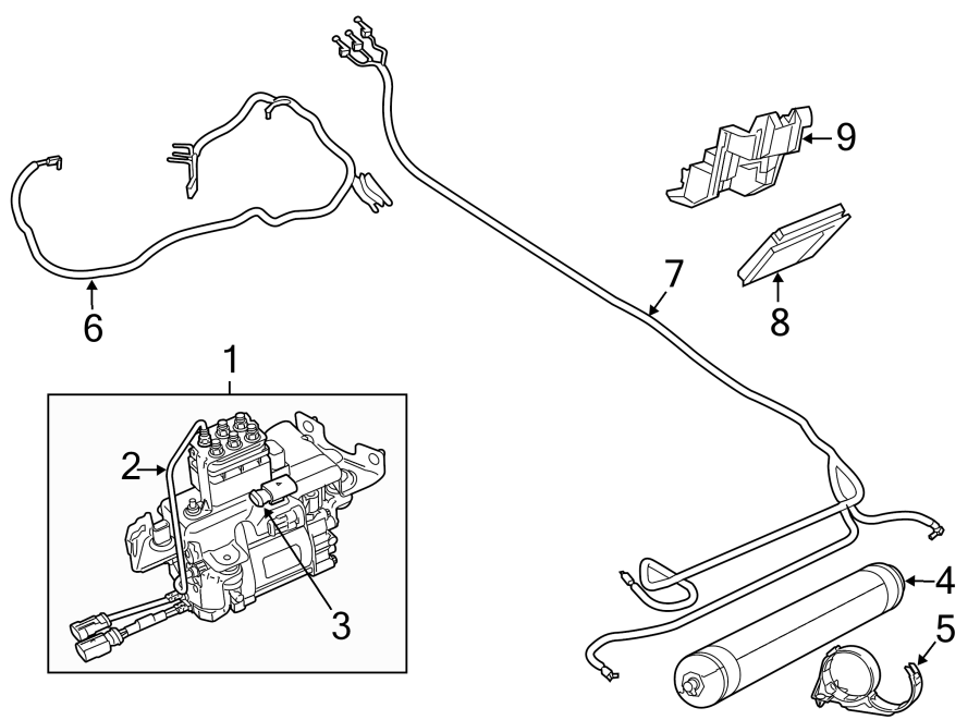 Diagram RIDE CONTROL COMPONENTS. for your 2023 Ram ProMaster 3500 Base Cutaway Van  