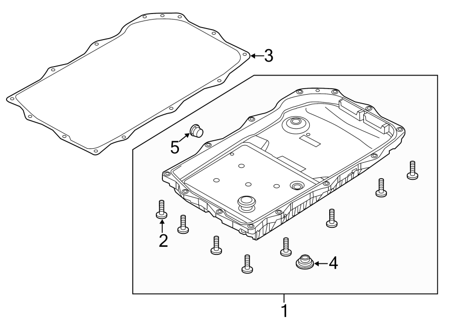 Diagram TRANSMISSION COMPONENTS. for your 2018 Jeep Grand Cherokee 3.6L Pentastar V6 FLEX A/T RWD Summit Sport Utility 