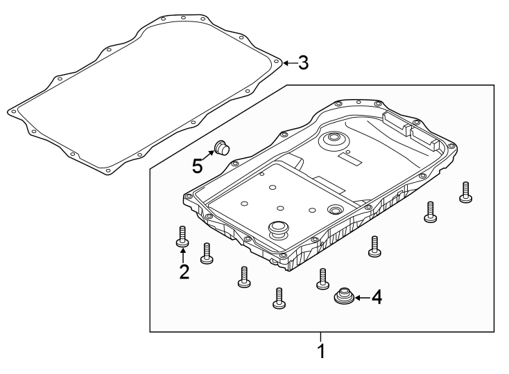 Diagram TRANSMISSION COMPONENTS. for your 2018 Jeep Grand Cherokee 3.6L Pentastar V6 FLEX A/T RWD Summit Sport Utility 